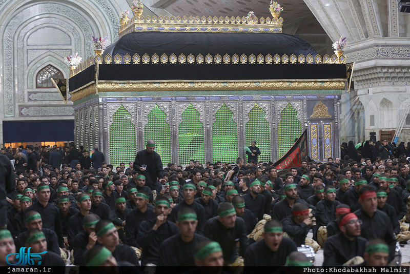 مراسم عزاداری شب تاسوعای حسینی در حرم مطهر امام خمینی (س)