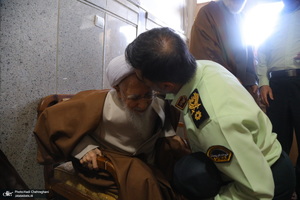 تشییع مرحوم آیت الله عباسعلی سلیمانی (ره) در حرم مظهر حضرت معصومه (س)