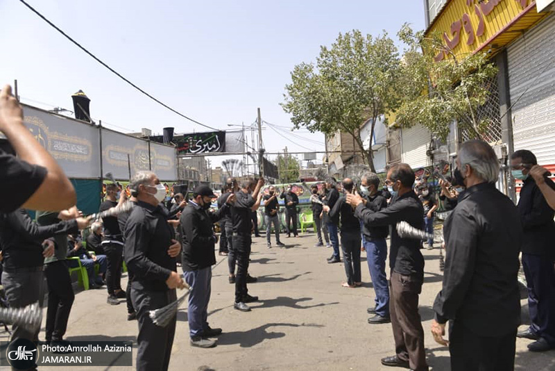 مراسم عزاداری روز عاشورا در محله شادآباد تهران