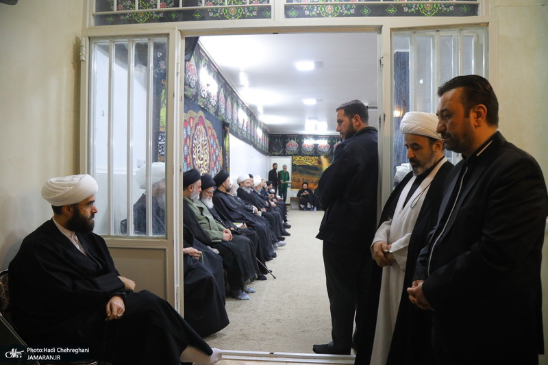 عزاداری شهادت حضرت فاطمه (س) در بیت آیت الله دوستی زنجانی‎