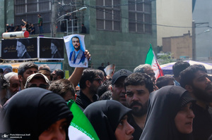 تشییع باشکوه پیکر رئیس جمهوری و یارانش در تهران