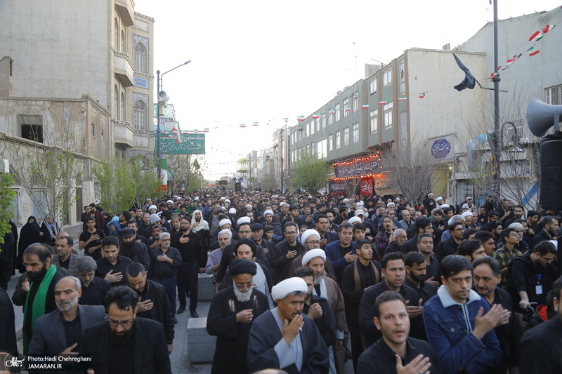 دسته عزاداری شهادت حضرت علی (ع) با حضور آیت‌الله العظمی وحید خراسانی
