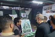 بازدید علی لاریجانی از نمایشگاه حشد الشعبی در کربلا
