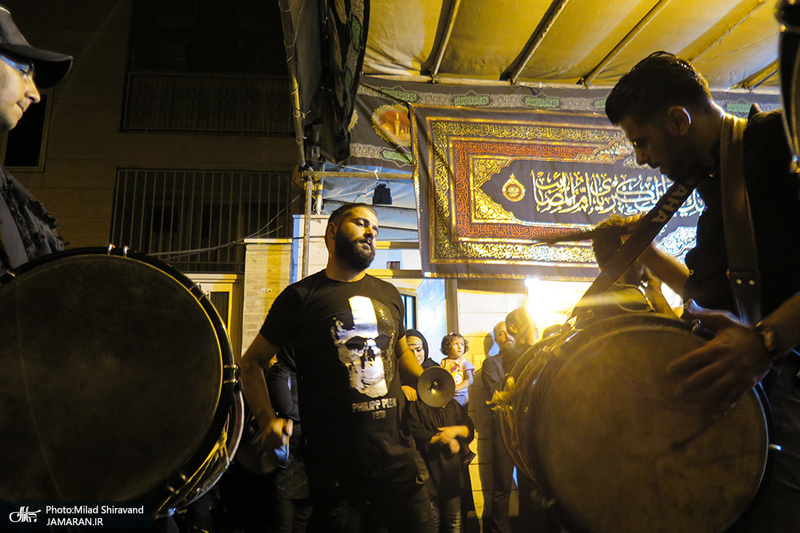 عزاداری شب عاشورا در خیابان جیحون تهران
