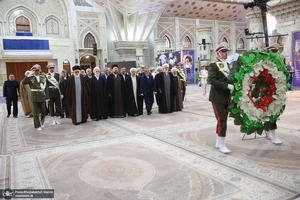 تجدید میثاق رئیس قوه قضائیه و مسئولان عالی قضایی با آرمان‌های حضرت امام خمینی (س)