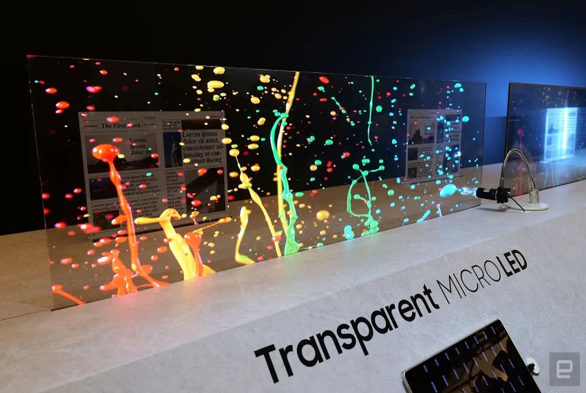 رونمایی سامسونگ از اولین نمایشگر شفاف میکرو ال‌ای‌دی جهان
