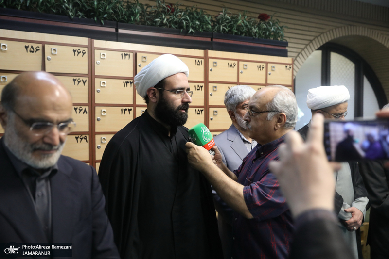 مراسم گرامیداشت شهید علی لاریجانی در مسجد بلال صدا و سیما
