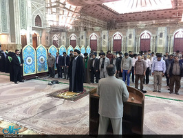 اقامه نماز شب عید سعید مبعث توسط حجت الاسلام والمسلمین سیدعلی خمینی در حرم امام راحل(س)‎