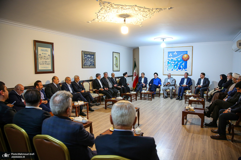 دیدار نوروزی جمعی از وزرای ادوار ایران با سید محمد خاتمی