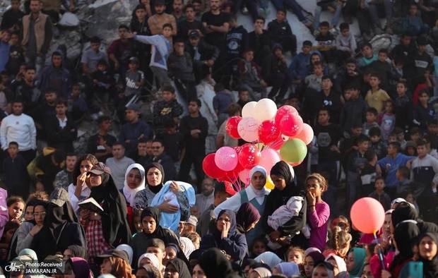 مراسم عروسی دسته‌جمعی در غزه + تصاویر