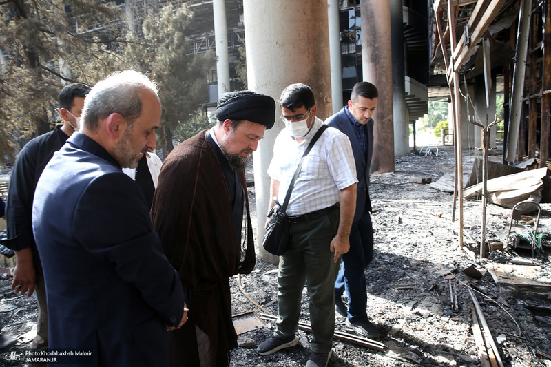 بازدید سید حسن خمینی از ساختمان شیشه ای صداوسیما