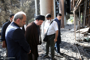 بازدید سید حسن خمینی از ساختمان شیشه ای صداوسیما