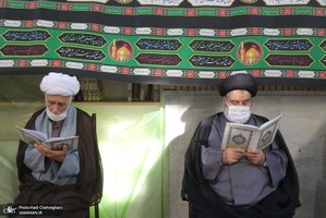 حضور مراجع و علما در بیت آیت الله العظمی صانعی(ره)-2