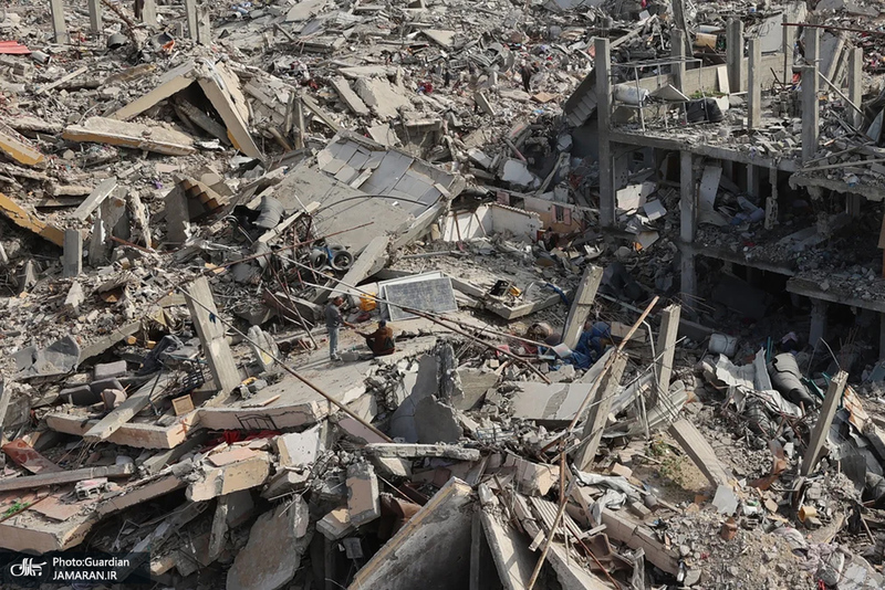 تصاویر هوایی از  ویرانی‌ها و خسارت‌ها در غزه پس از آتش‌بس