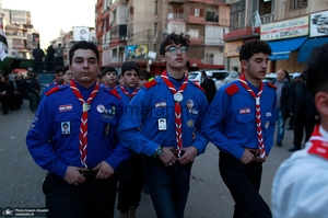 مراسم تشییع شهدای حزب الله در بیروت