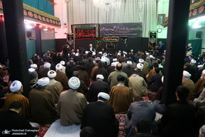 عزاداری در بیوت مراجع عظام تقلید و علما در سالروز شهادت حضرت فاطمه(س)