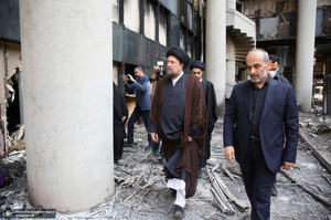 بازدید سید حسن خمینی از ساختمان شیشه ای صداوسیما