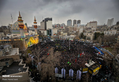 تجمع بزرگداشت شهید سپهبد سلیمانی در میدان فلسطین تهران + تصاویر