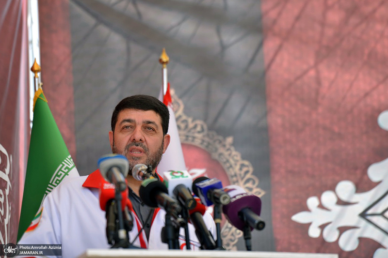 بدرقه 22 هزار امدادگر هلال احمر از جوار حرم امام خمینی (س)