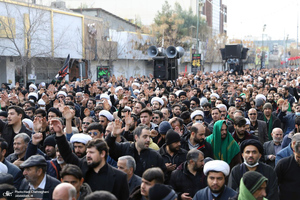 دسته عزاداری روز شهادت حضرت زهرا (س) با حضور آیت الله العظمی وحید خراسانی