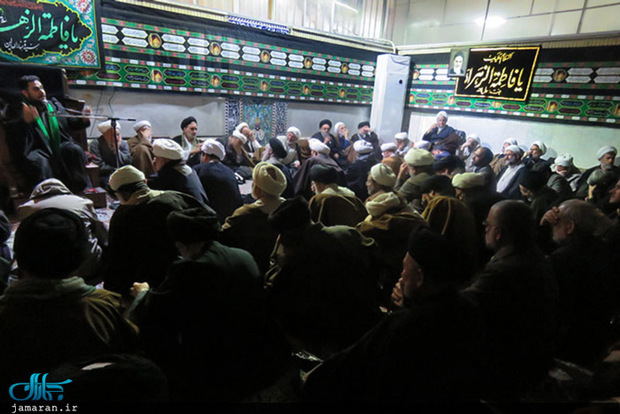 مجلس عزاداری و سوگواری در دفتر آیت الله العظمی صانعی (ره) به مناسبت ایام فاطمیه