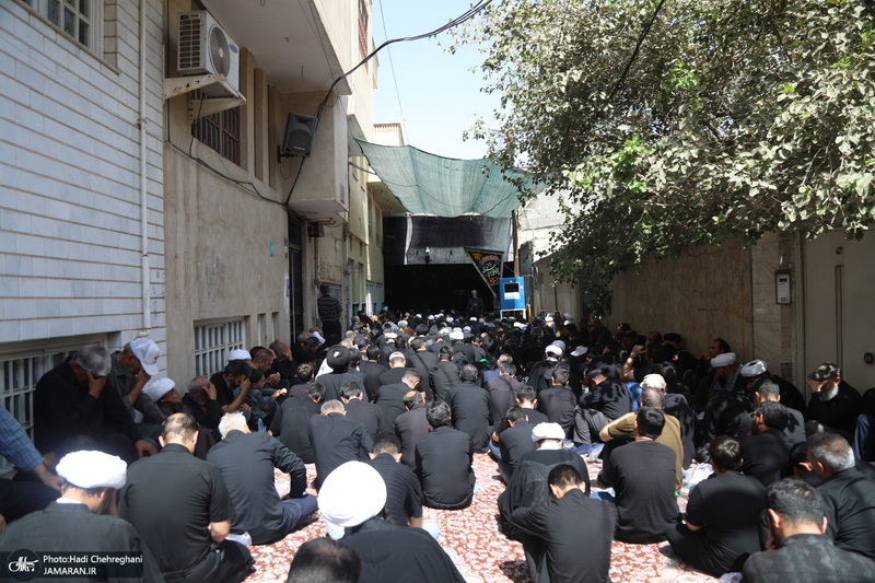 دسته عزاداری شهادت امام عسکری (ع) با حضور آیت‌الله العظمی وحید خراسانی