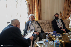 دیدار سرپرست موسسه تنظیم و نشر آثار امام خمینی(س) با سفیر فلسطین در تهران/ صلاح زواوی