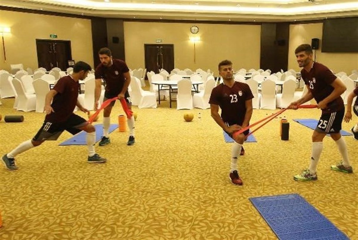 تصاویری از تمرین تیم ملی فوتبال در هتل 