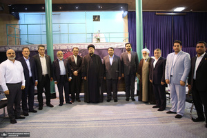 دیدار مدیرعامل بانک ملی ایران ابوالفضل نجارزاده و اعضای هیئت عامل با سید حسن خمینی