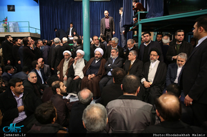 مراسم وداع با پیکر آیت الله هاشمی رفسنجانی(ره) در حسینیه جماران-4