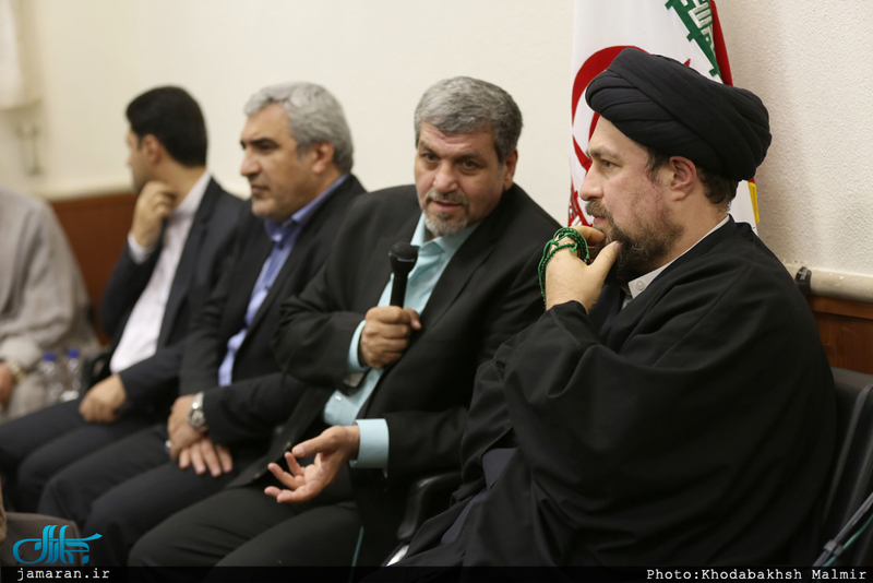 دیدار دبیر کل و اعضای حزب مردم سالاری با سید حسن خمینی 