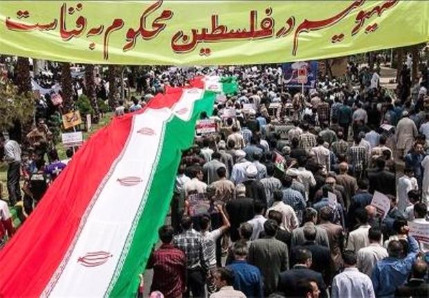 راهپیمایی روز قدس با بانگ مرگ بر اسراییل در لرستان آغاز شد