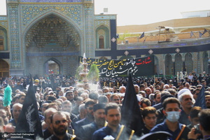 دسته عزاداری خادمین حرم مطهر حضرت معصومه (س) در سالروز شهادت امام رضا (ع)