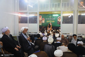 مراسم چهلمین روز تدفین رهبر شهید در دفتر آیت الله العظمی سیستانی در قم