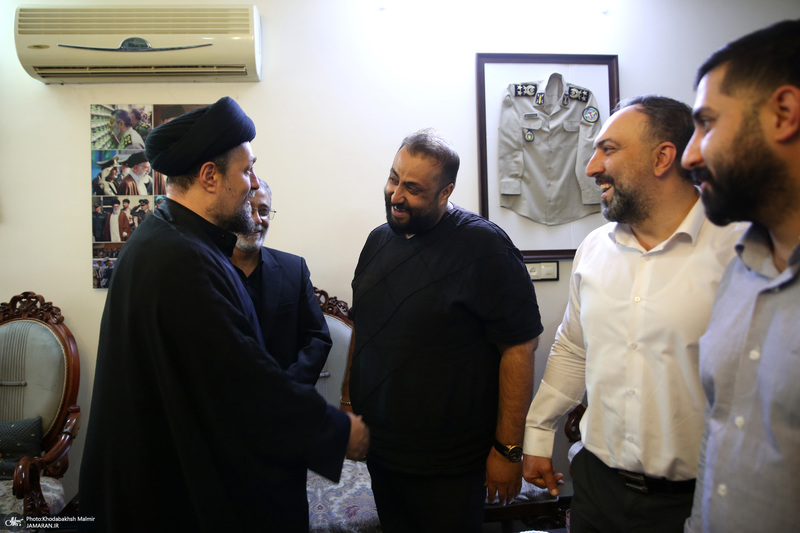 حضور آیت الله سید حسن خمینی در منزل شهید سرلشگر سید عبدالرحیم موسوی