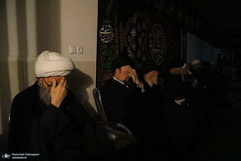 عزاداری شهادت حضرت فاطمه (س) در بیت آیت الله دوستی زنجانی‎