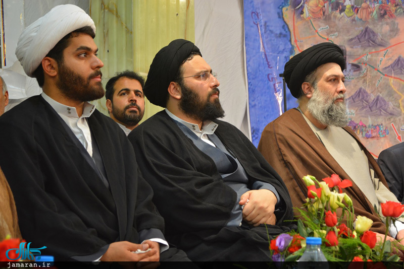 جشن بزرگ روز مباهله در حسینیه صنف لباس فروش تهران با حضور سید علی خمینی