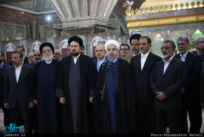 تجدید میثاق رئیس جمهور و هیات دولت با آرمان حضرت امام(س) 