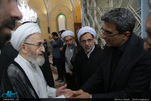 مراسم بزرگداشت هفتمین روز ارتحال مرحوم حجت‌الاسلام و المسلمین احمد احمدی در مسجد اعظم قم