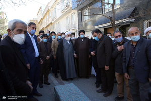 مراسم تشییع همسر آیت الله ری شهری با حضور سید حسن خمینی