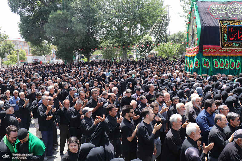 مراسم عزاداری و نخل گردانی روز عاشورا در خمین