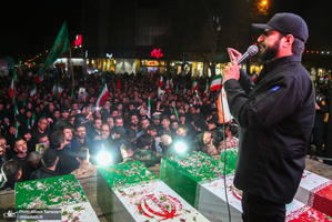 مراسم وداع و تشییع پیکر مطهر فرمانده یگان ویژه فاتحین  سردار سرتیپ پاسدار شهید محمد علی فتحعلی زاده و‌ هم رزمانش