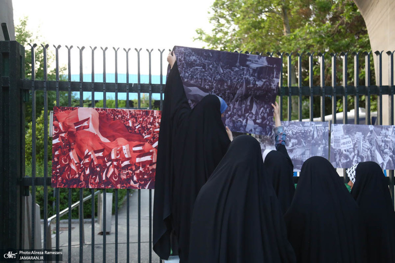 اجتماع دانشجویان تهران در همبستگی با دانشجویان آمریکایی و اروپایی حامی فلسطین