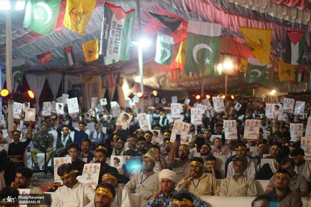 مراسم اولین سالگرد شهادت شهید حسن نصرالله در پاکستان + گزارش تصویری