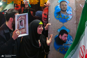 مراسم وداع و تشییع پیکر مطهر فرمانده یگان ویژه فاتحین  سردار سرتیپ پاسدار شهید محمد علی فتحعلی زاده و‌ هم رزمانش