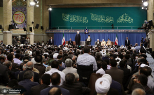 دیدار مسئولان نظام و سفرای کشورهای اسلامی با رهبر معظم انقلاب