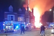 تصاویر/ انفجار و آتش سوزی گسترده در «لستر» انگلیس