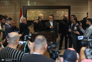 نشست خبری علی لاریجانی در بیروت