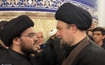 دیدار پسر شهید سید حسن نصرالله و آیت‌الله سید حسن خمینی + عکس