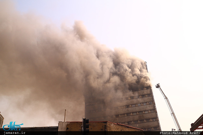 آتش سوزی گسترده در ساختمان پلاسکو 